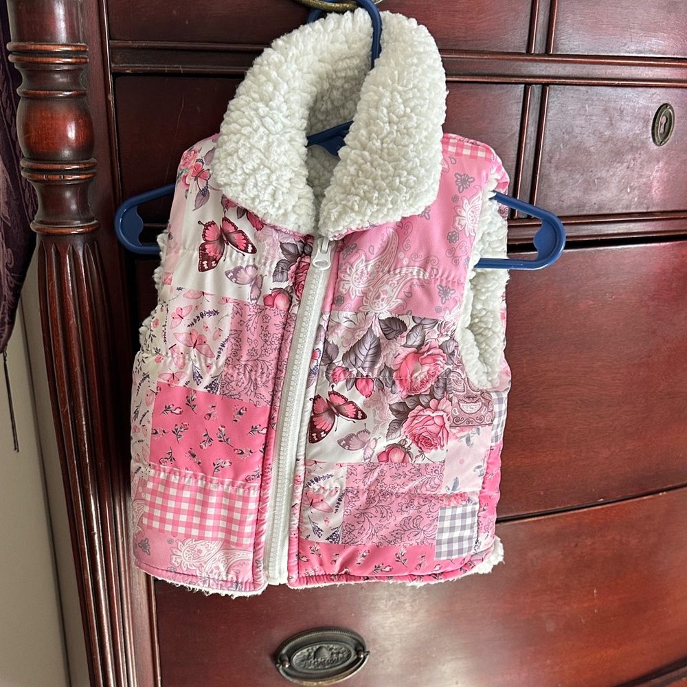 Pink Floral Kids Vest